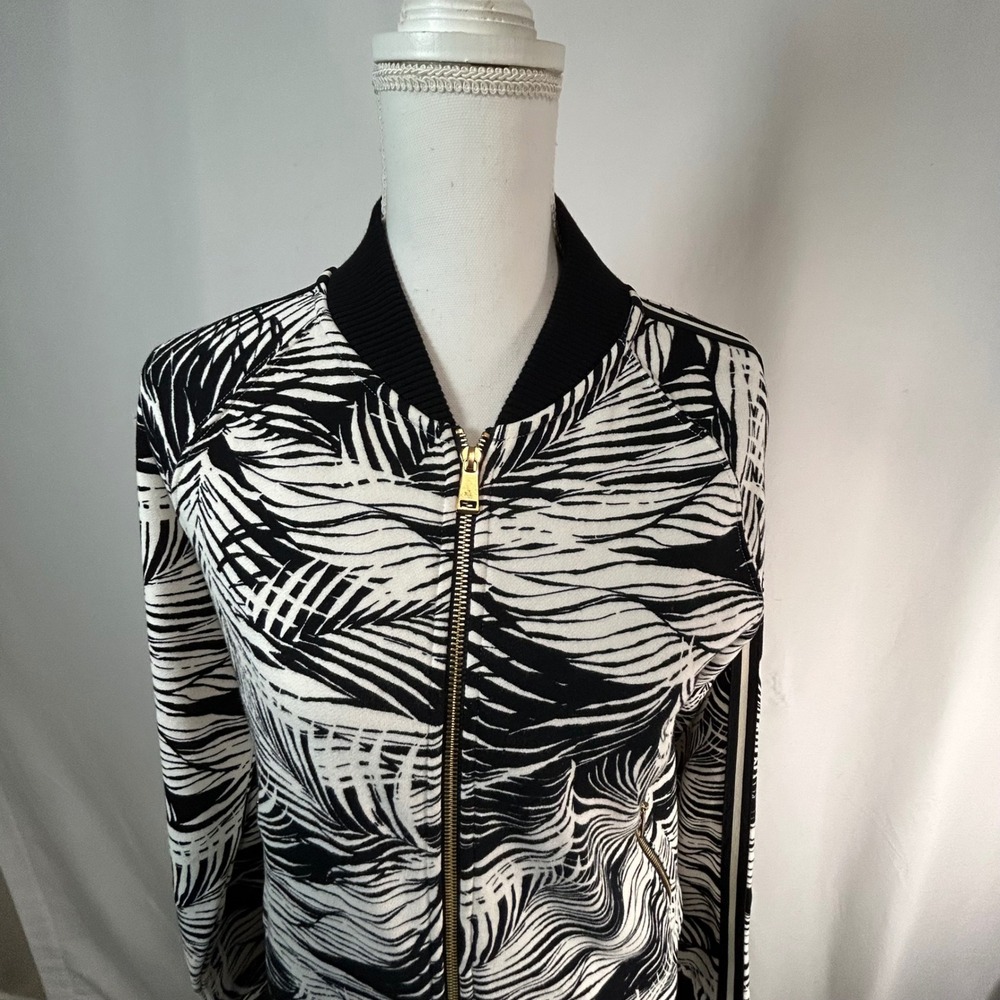 RALPH LAUREN PS Palm Leaf Print Track Jacket Zip Up Athletic Casual Women - Picture 3 of 9